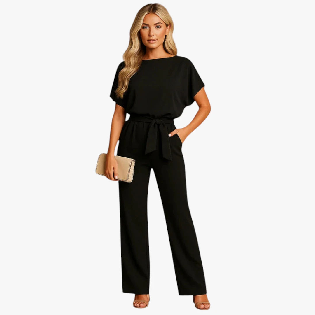 Miles & Luna Jumpsuit – Butterfly Sleeve & Wide Leg for Refined Elegance