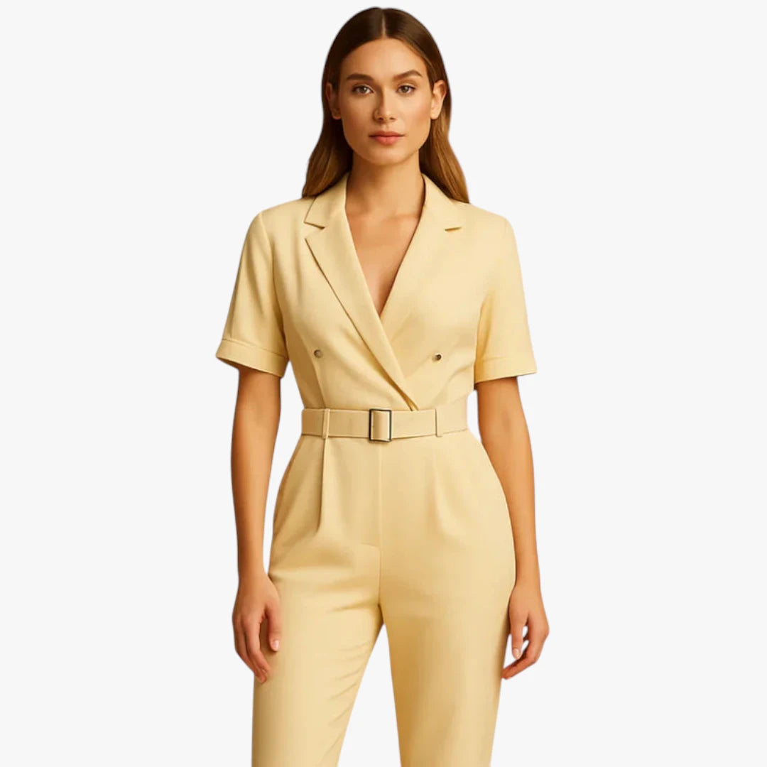 Miles & Luna Jumpsuit – Lapel Collar & High Waist
