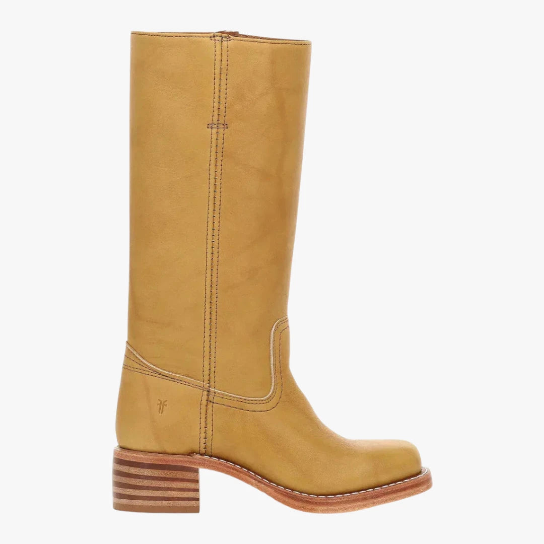 Miles & Luna Knee High Boots with Square Toe and Block Heel Timeless Chic for Women