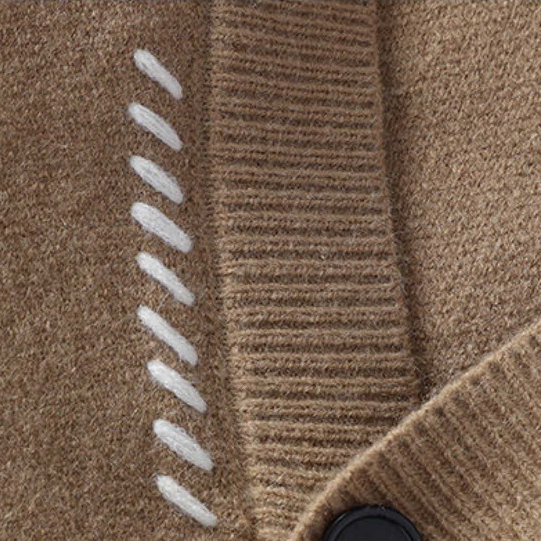 Miles & Luna Knitted Cardigan Sweater Button-Up Soft Wool Blend for Men