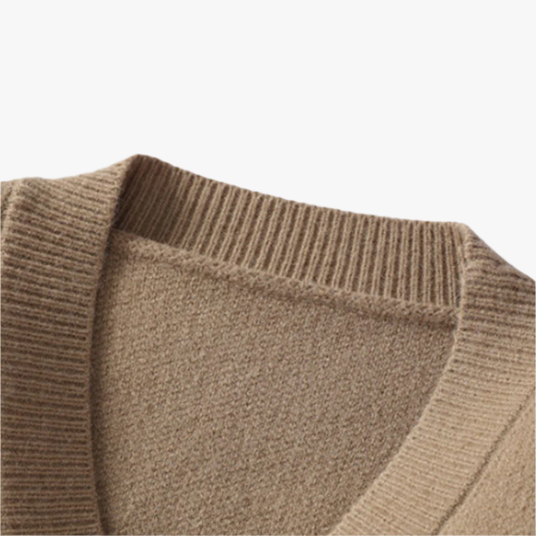 Miles & Luna Knitted Cardigan Sweater Button-Up Soft Wool Blend for Men