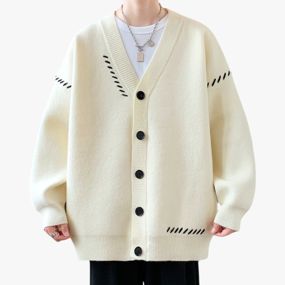 Miles & Luna Knitted Cardigan Sweater Button-Up Soft Wool Blend for Women