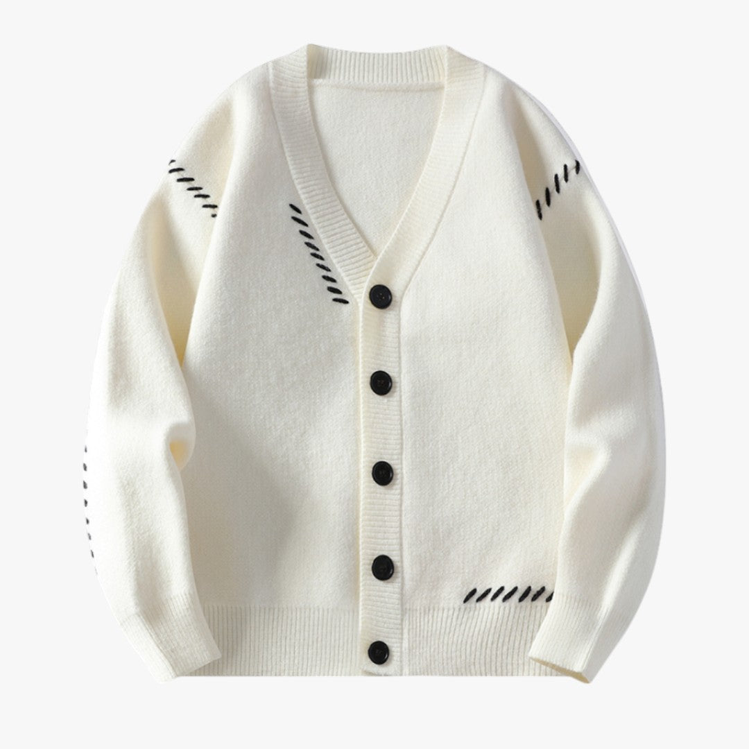 Miles & Luna Knitted Cardigan Sweater Button-Up Soft Wool Blend for Women