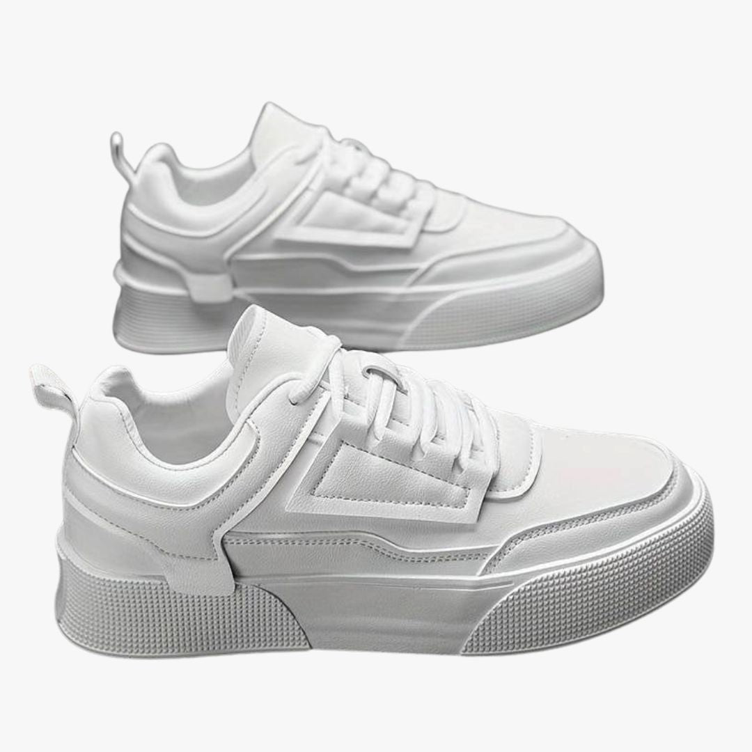 Miles & Luna Lace-Up Chunky Rubber Sole Padded Collar Trendy Casual Sneakers for Men