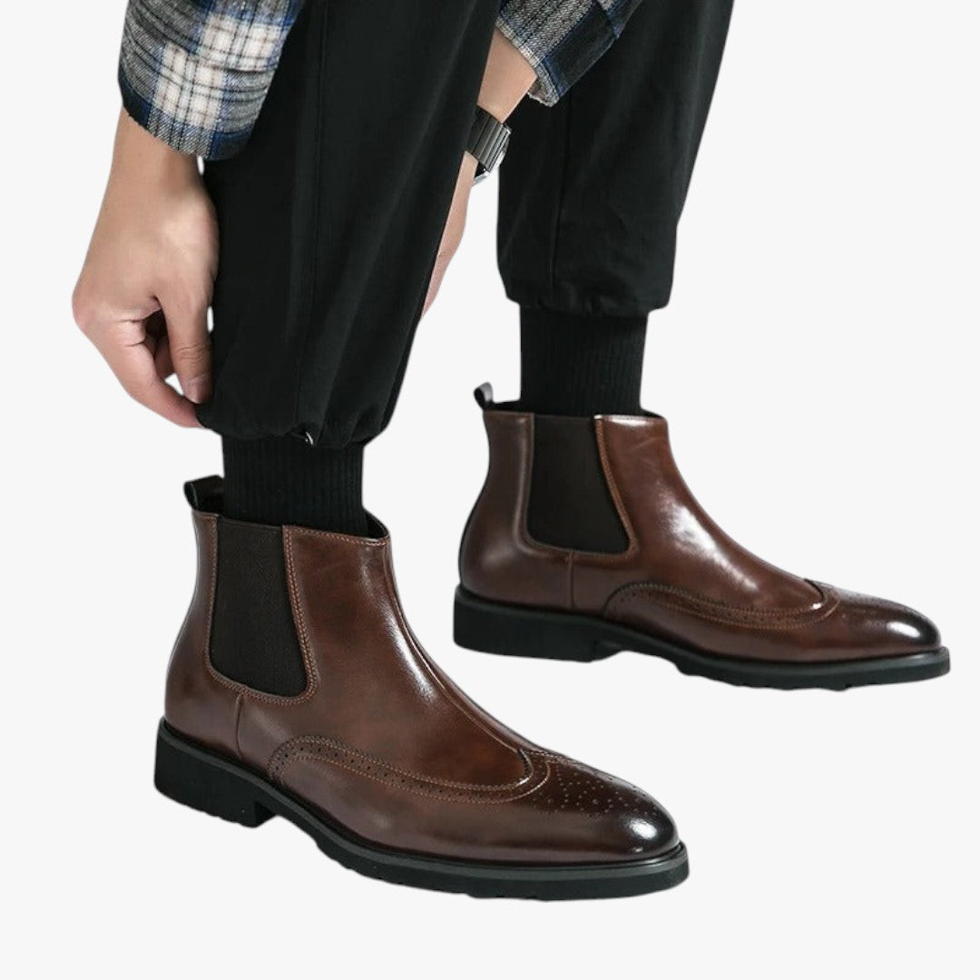 Miles & Luna Leather Boots for Men