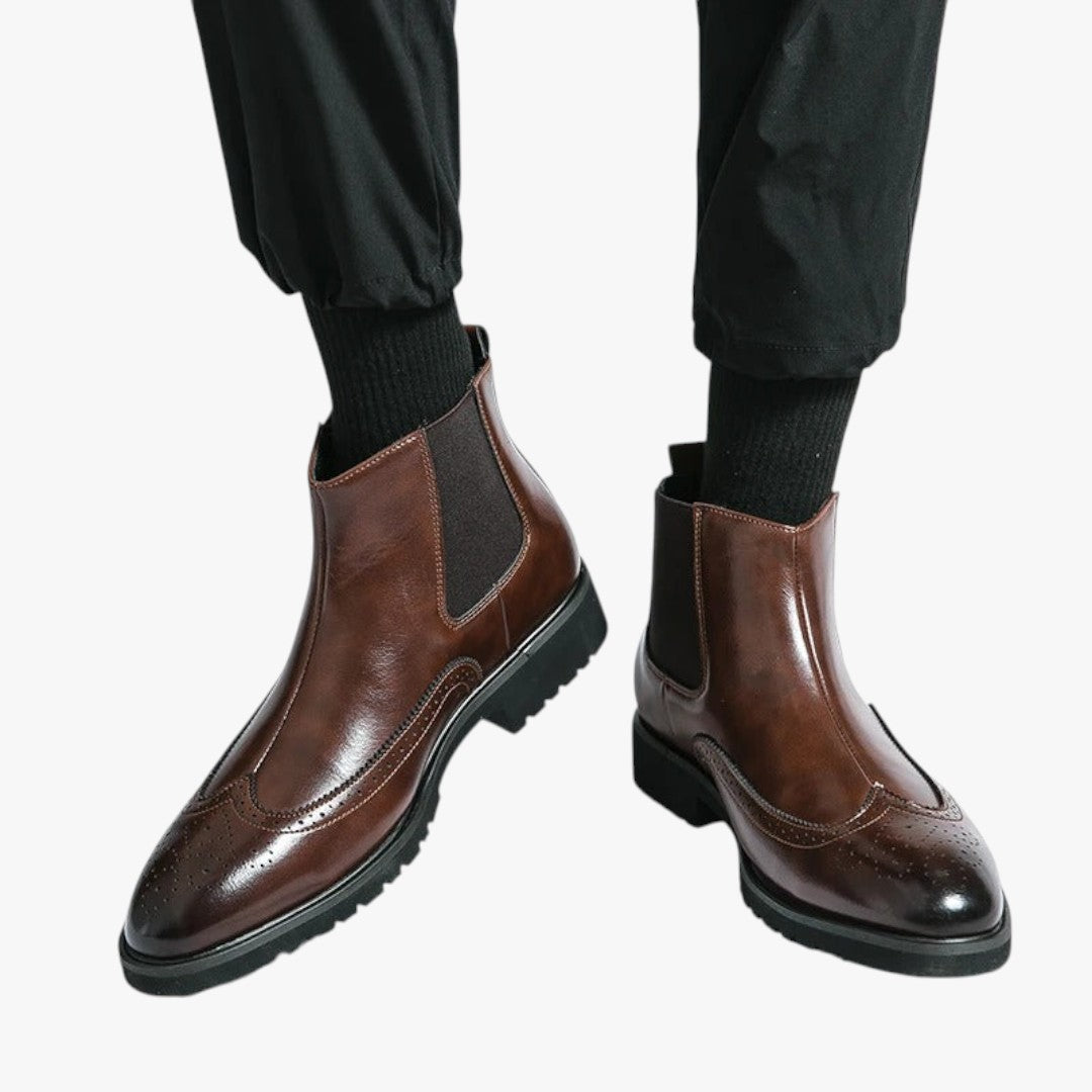 Miles & Luna Leather Boots for Men