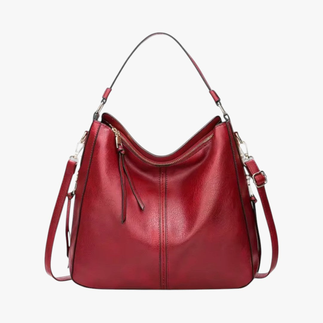 Miles & Luna Leather Shoulder Bag Spacious Handbag Vintage Style for Women