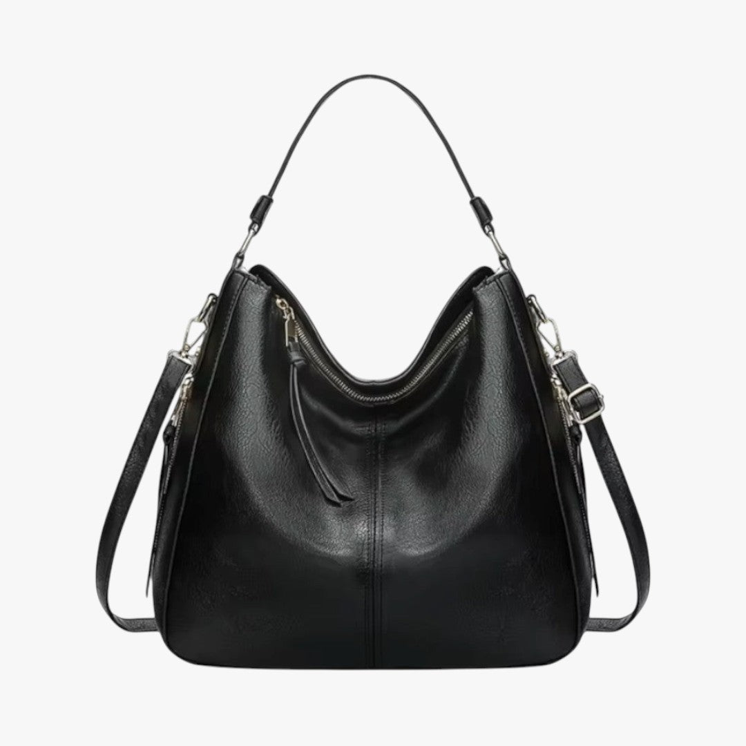 Miles & Luna Leather Shoulder Bag Spacious Handbag Vintage Style for Women