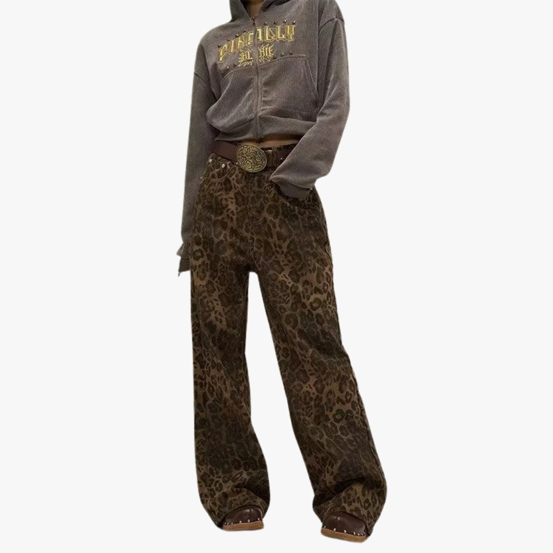 Miles & Luna Leopard Print Pants for Women
