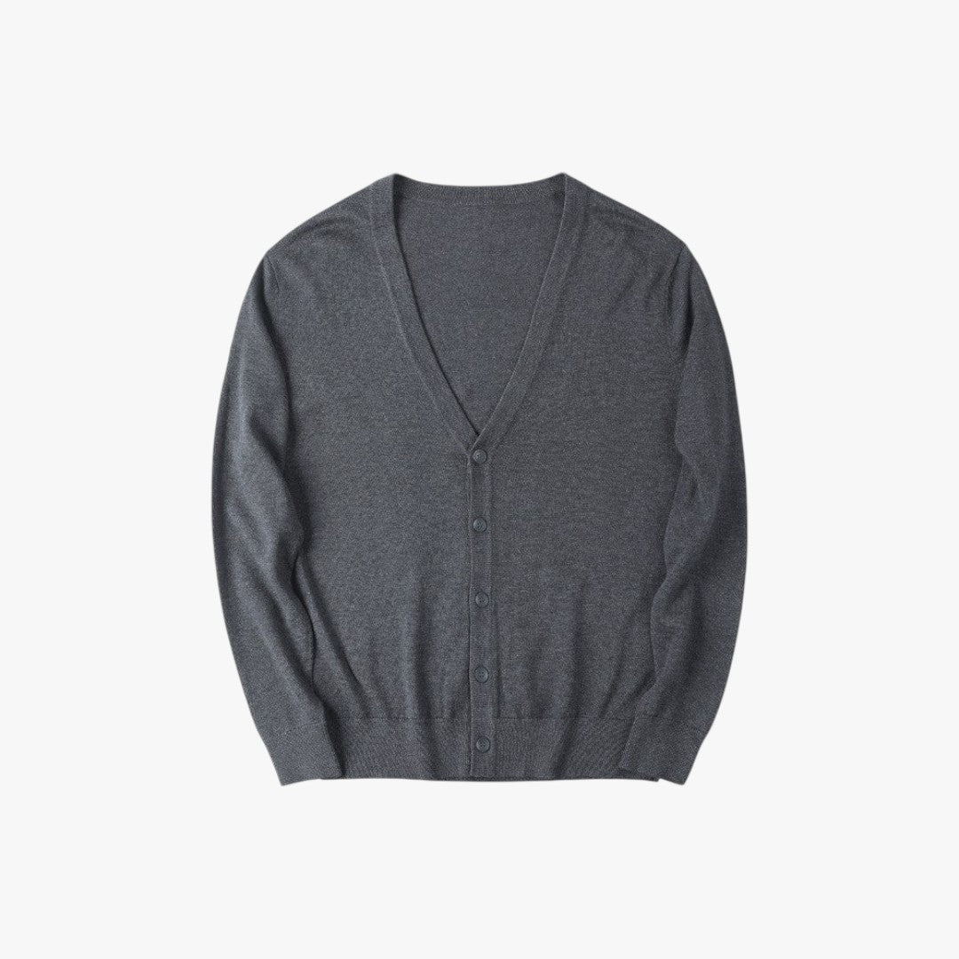 Miles & Luna Lightweight Knitted Cardigan With Buttons for Men