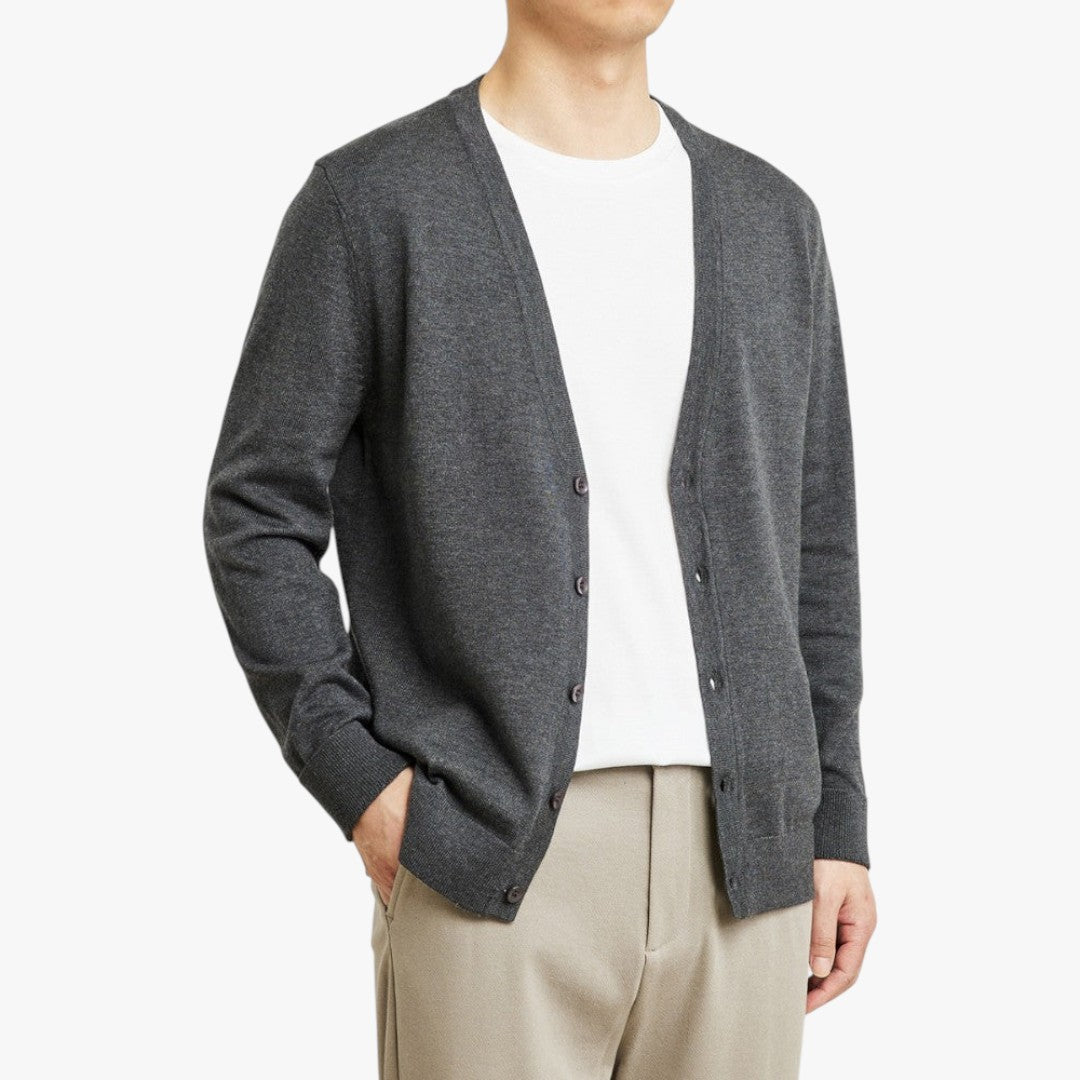 Miles & Luna Lightweight Knitted Cardigan With Buttons for Men