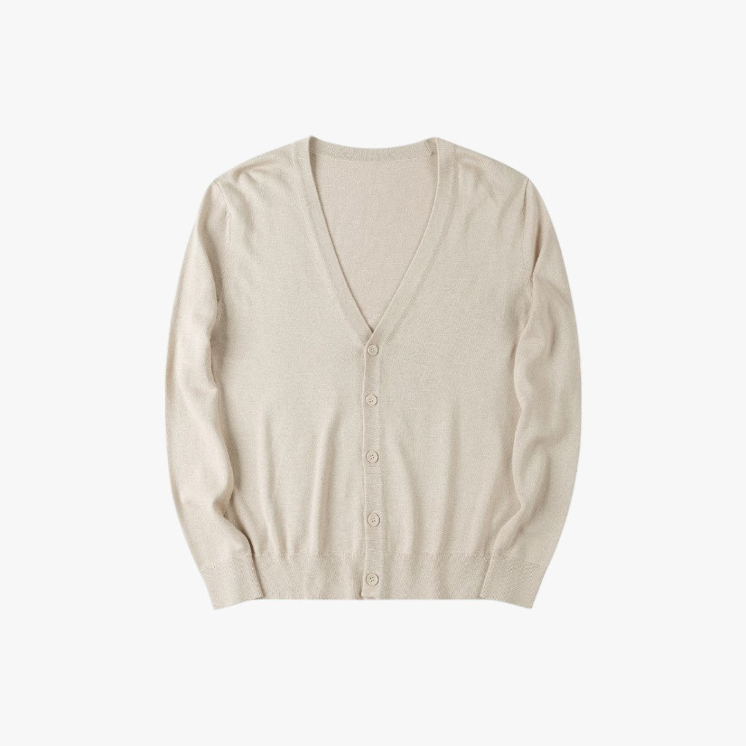 Miles & Luna Lightweight Knitted Cardigan With Buttons for Men