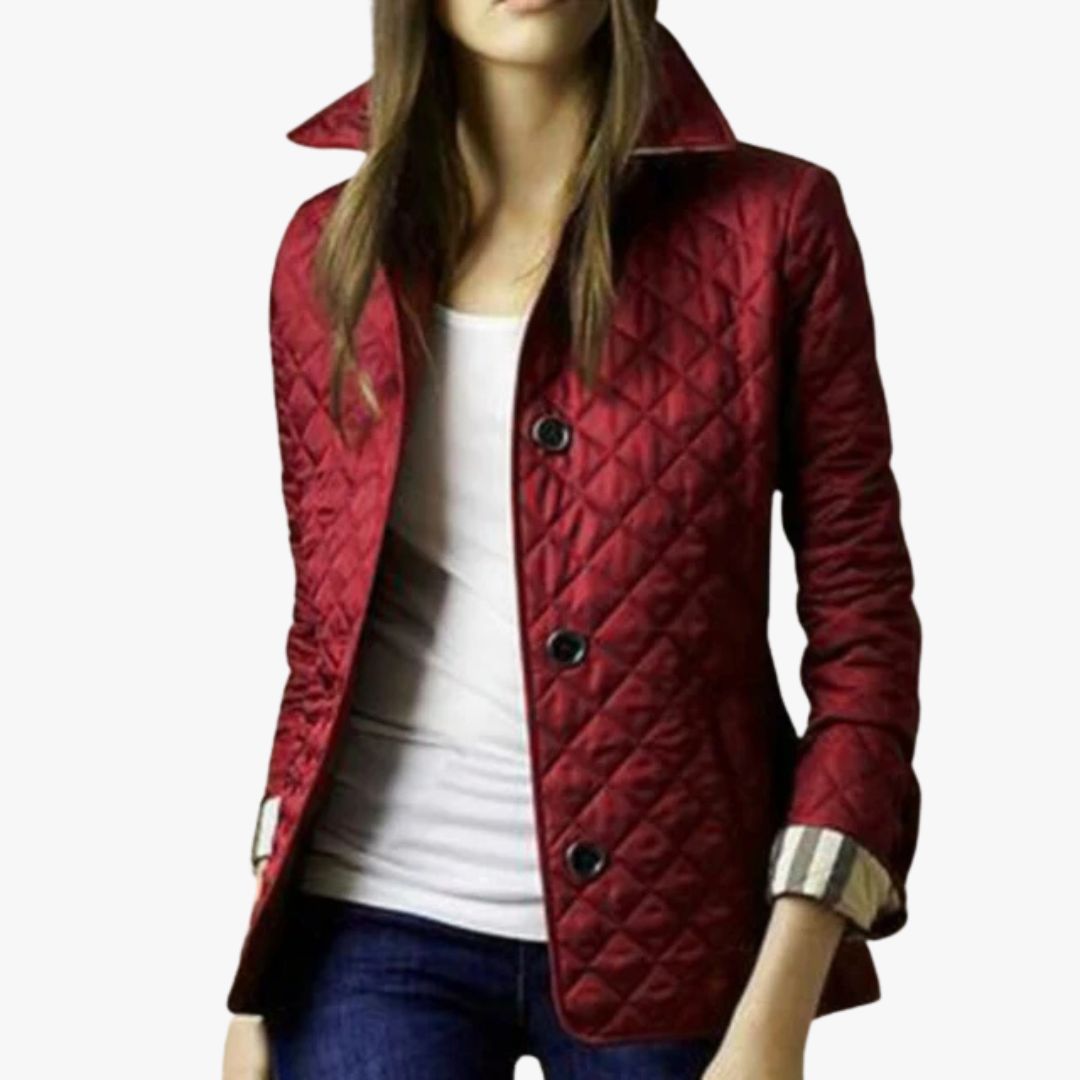 Miles & Luna Lightweight Quilted Button Closure Coat for Women