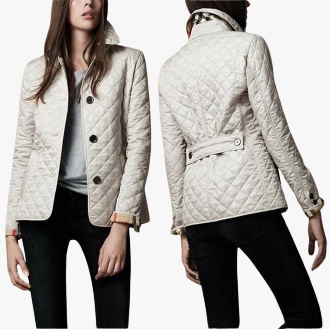 Miles & Luna Lightweight Quilted Button Closure Coat for Women