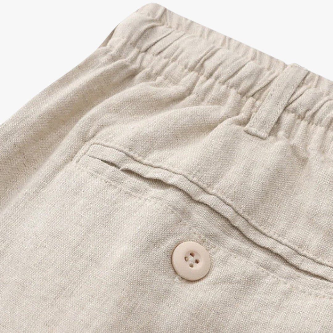 Miles & Luna Linen Drawstring Shorts Lightweight Summer Fit for Men