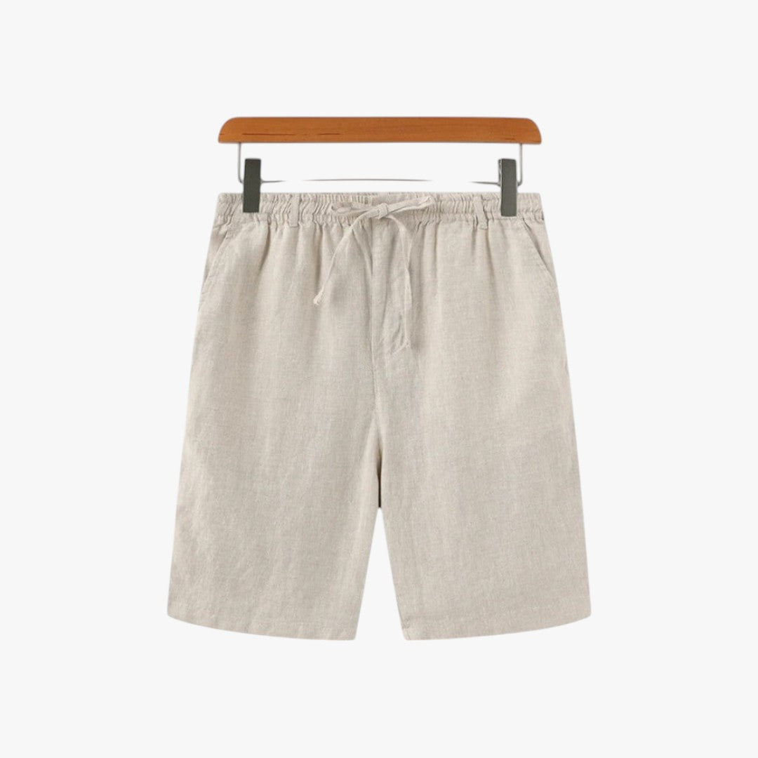 Miles & Luna Linen Drawstring Shorts Lightweight Summer Fit for Men