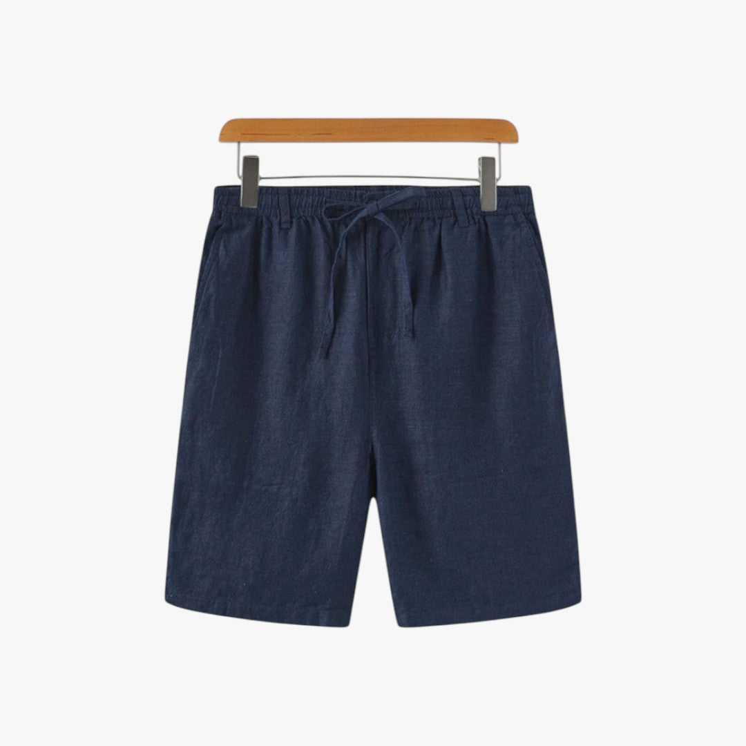 Miles & Luna Linen Drawstring Shorts Lightweight Summer Fit for Men