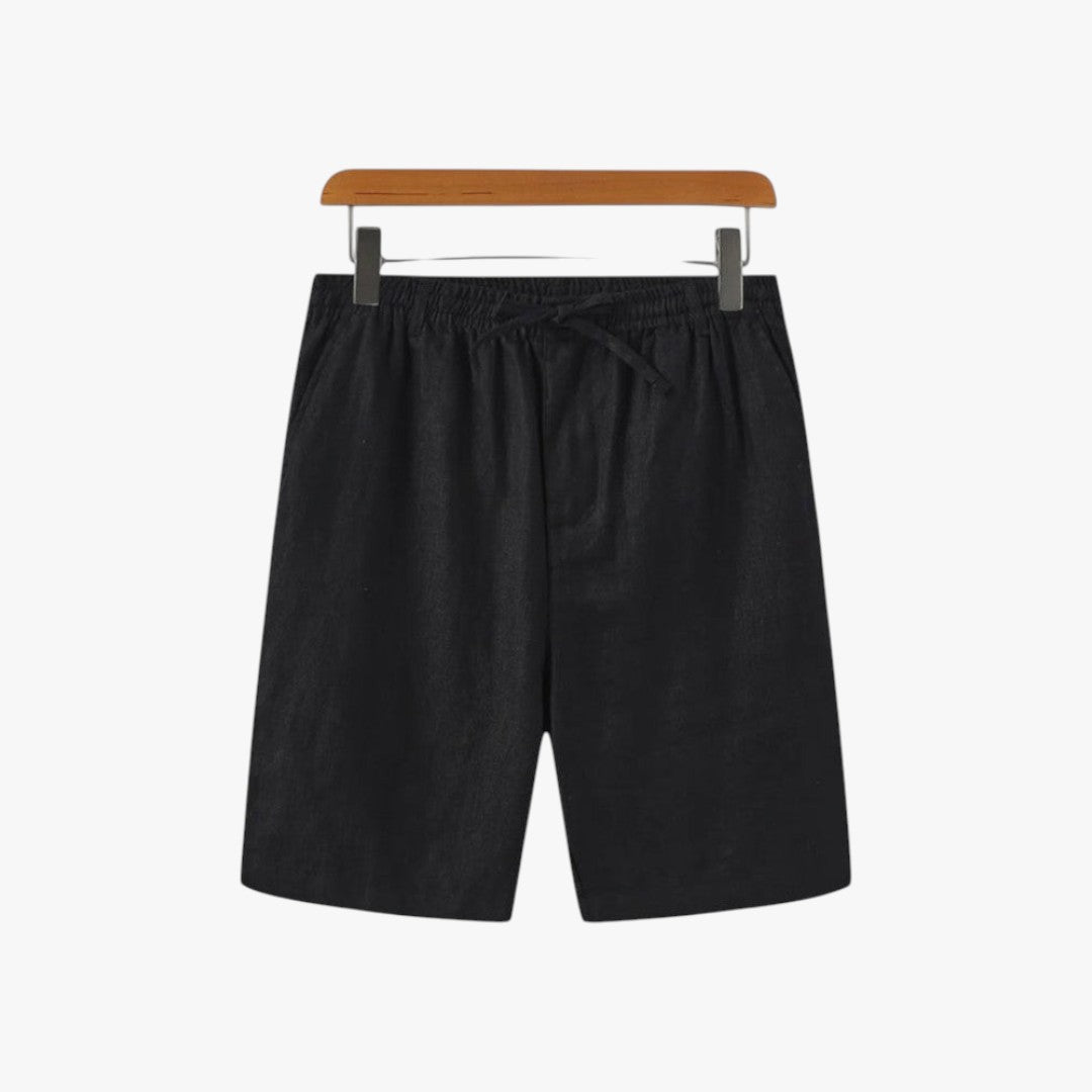 Miles & Luna Linen Drawstring Shorts Lightweight Summer Fit for Men