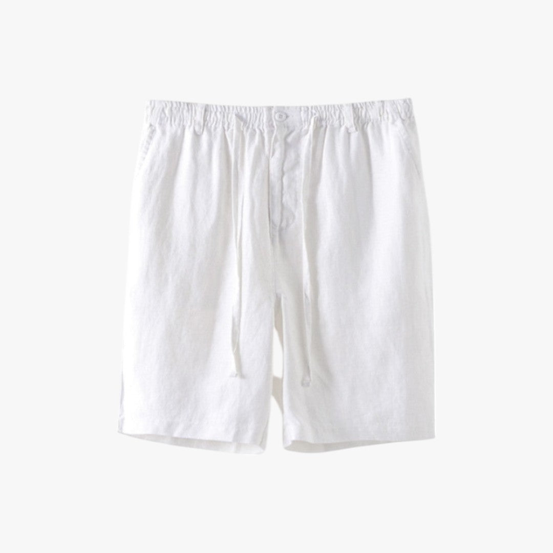 Miles & Luna Linen Drawstring Shorts Lightweight Summer Fit for Men