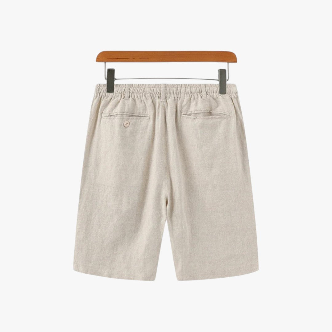 Miles & Luna Linen Drawstring Shorts Lightweight Summer Fit for Men