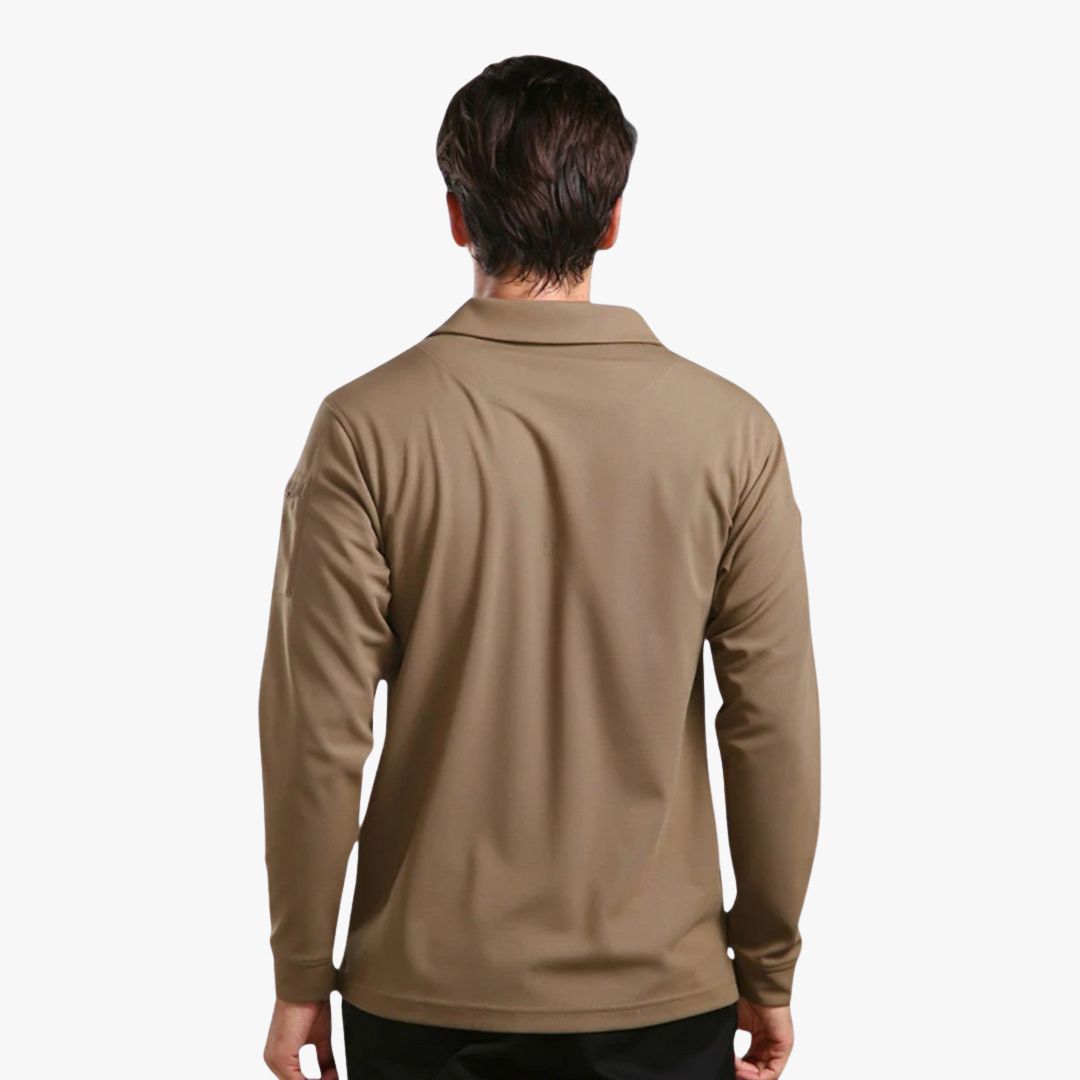 Miles & Luna | Long Sleeve Polo Shirt - Breathable Lightweight Jumper
