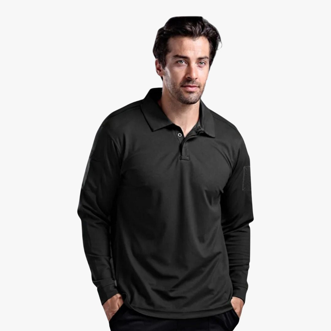 Miles & Luna | Long Sleeve Polo Shirt - Breathable Lightweight Jumper