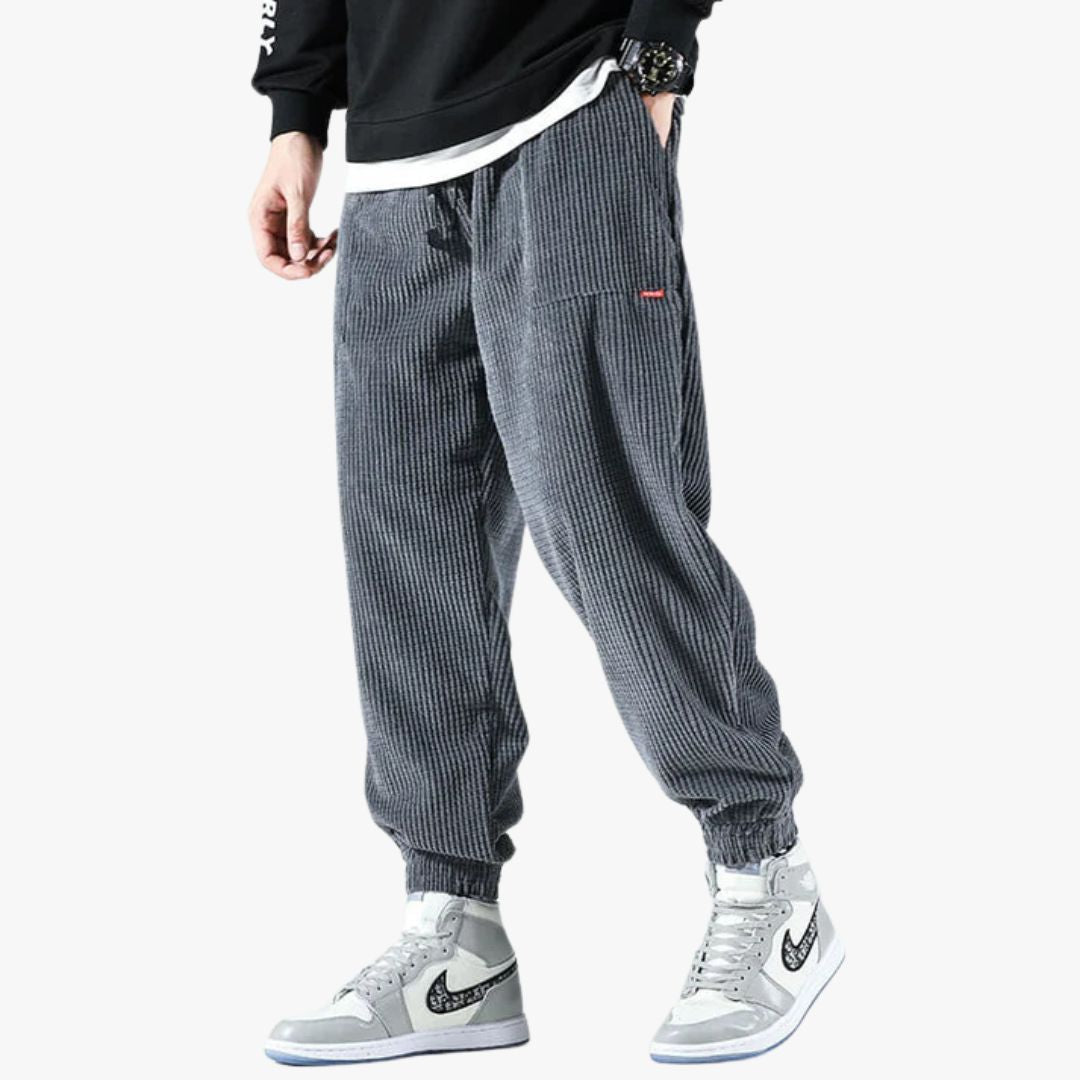 Miles & Luna Loose Corduroy Pants for Men