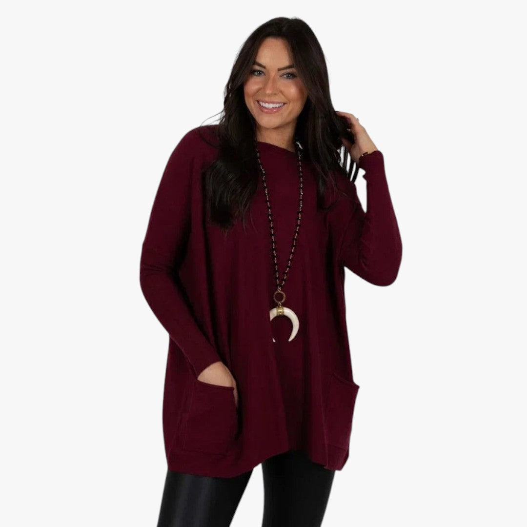 Miles & Luna Loose Sweater Casual Modern Style for Women