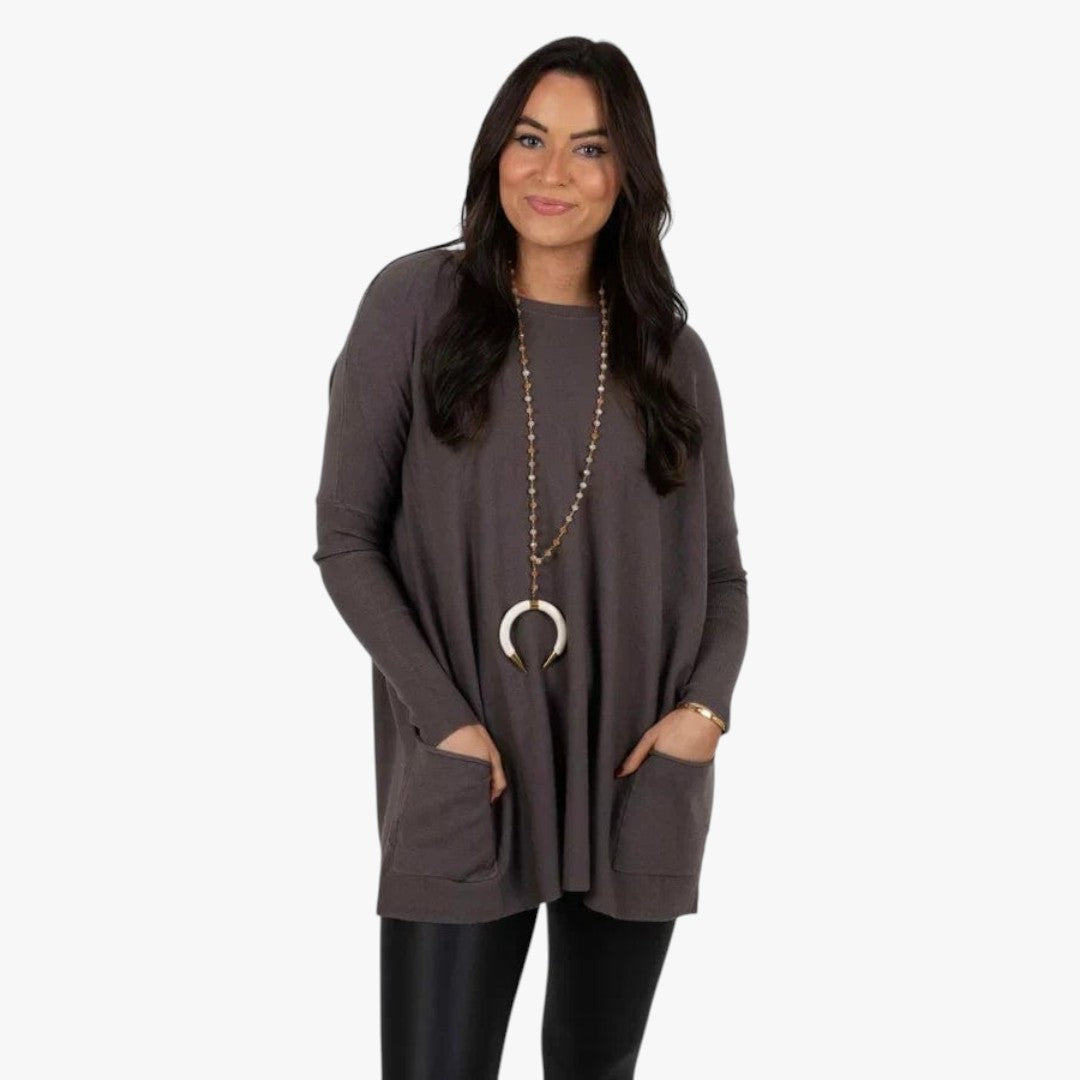 Miles & Luna Loose Sweater Casual Modern Style for Women
