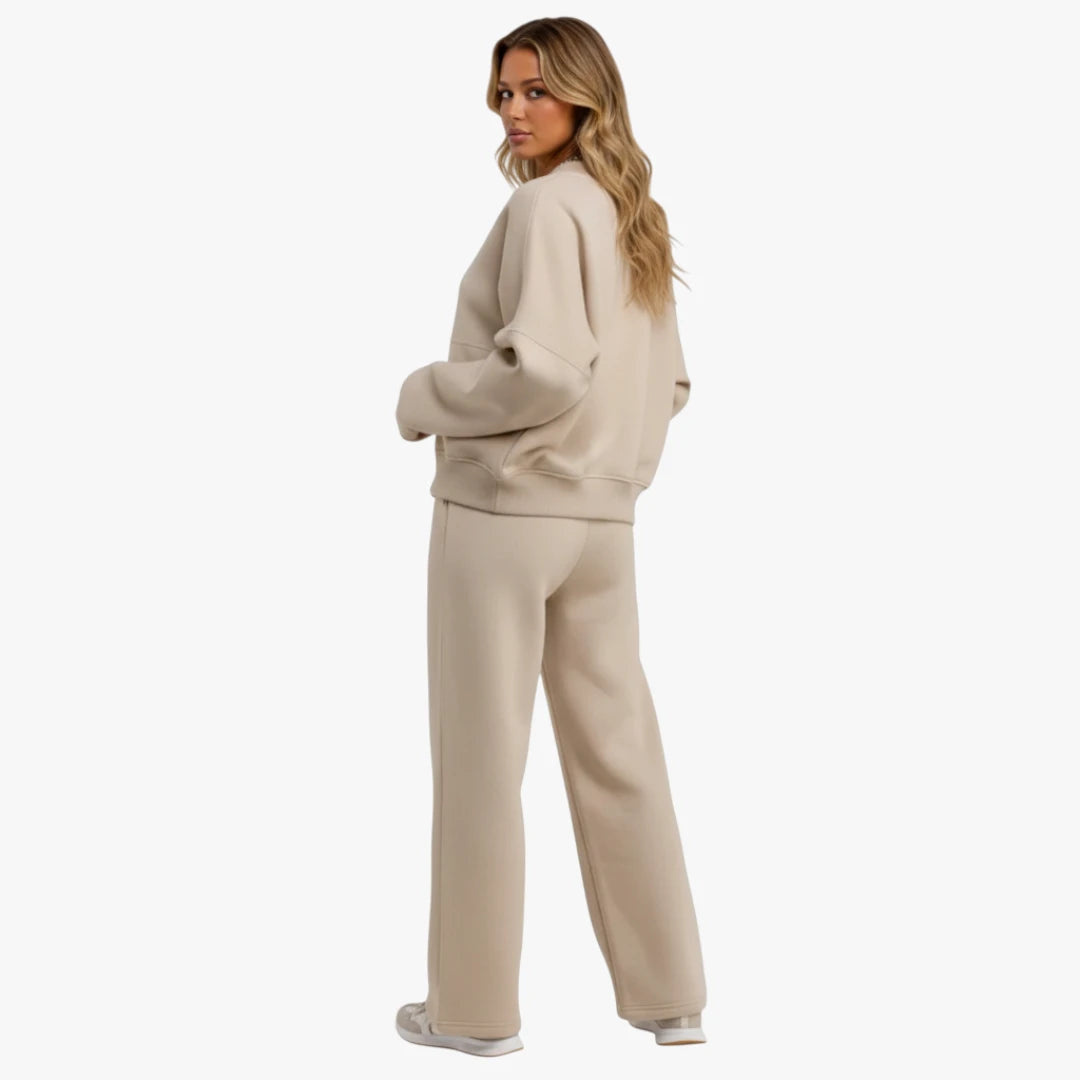 Miles & Luna Loungewear Set Zip Bomber Sweatshirt and Joggers for Women