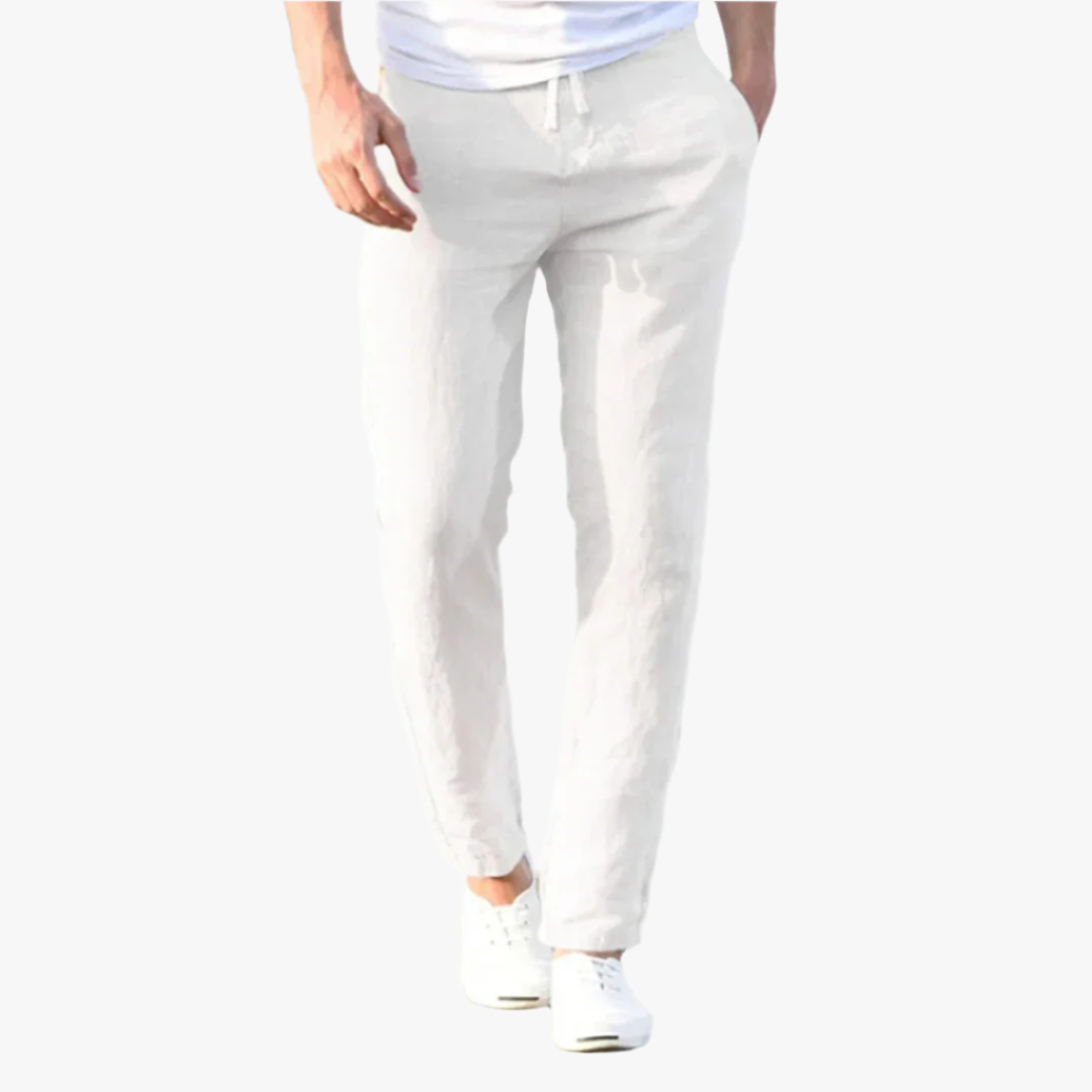 Miles & Luna | Men's Linen Pants – Lightweight & Breathable Trousers for Warm Weather