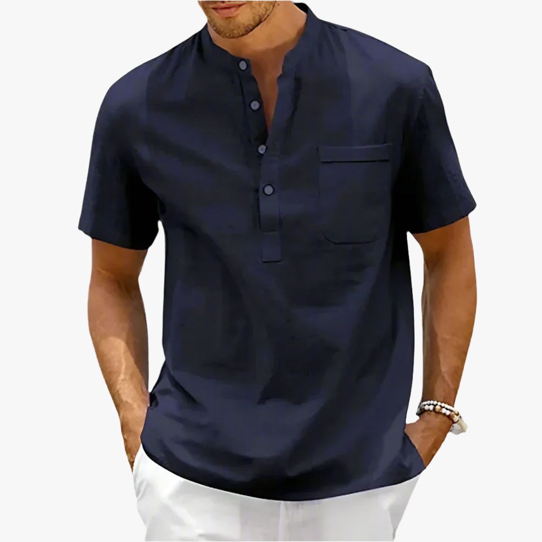 Miles & Luna | Men's Pure Linen Shirt for Spring and Summer