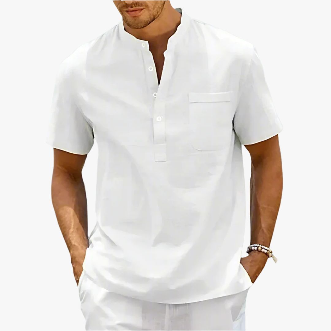 Miles & Luna | Men's Pure Linen Shirt for Spring and Summer
