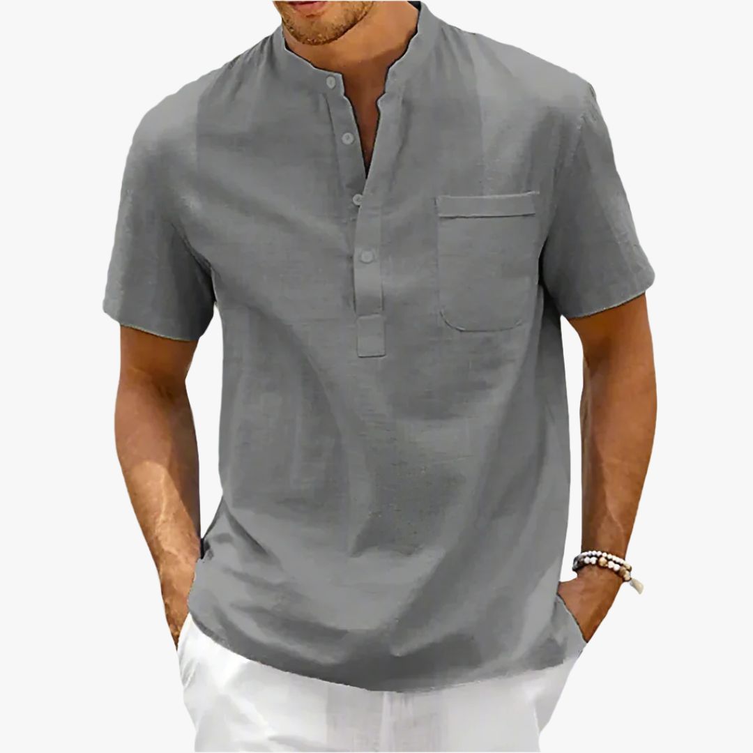 Miles & Luna | Men's Pure Linen Shirt for Spring and Summer