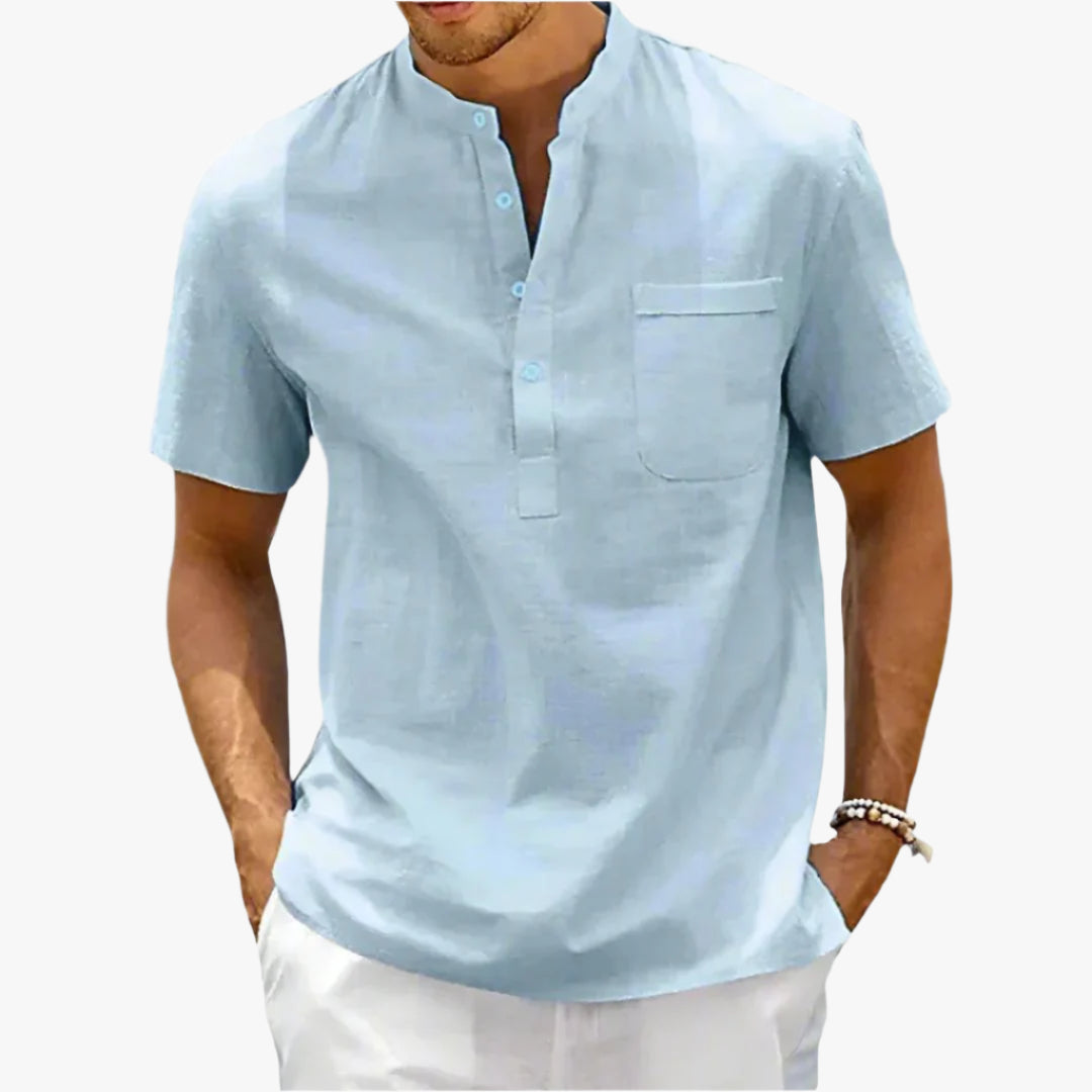 Miles & Luna | Men's Pure Linen Shirt for Spring and Summer