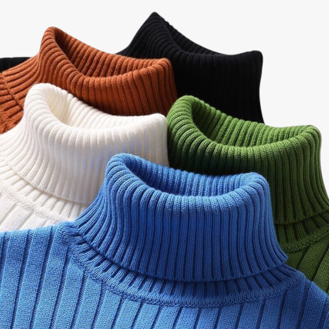 Miles & Luna Merino Wool Turtleneck Sweater for Men