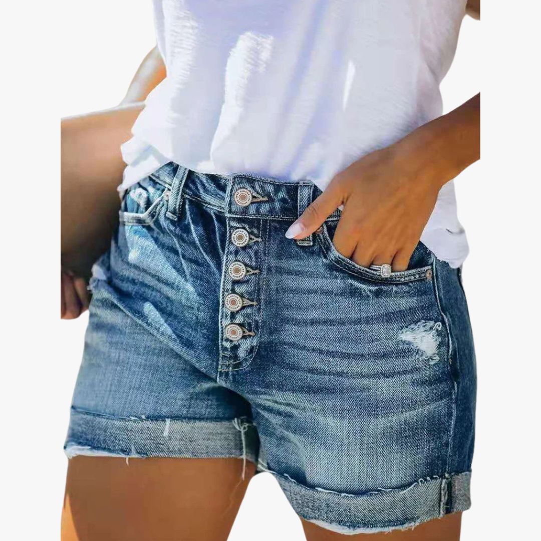 Miles & Luna Mid-rise Denim Shorts for Women