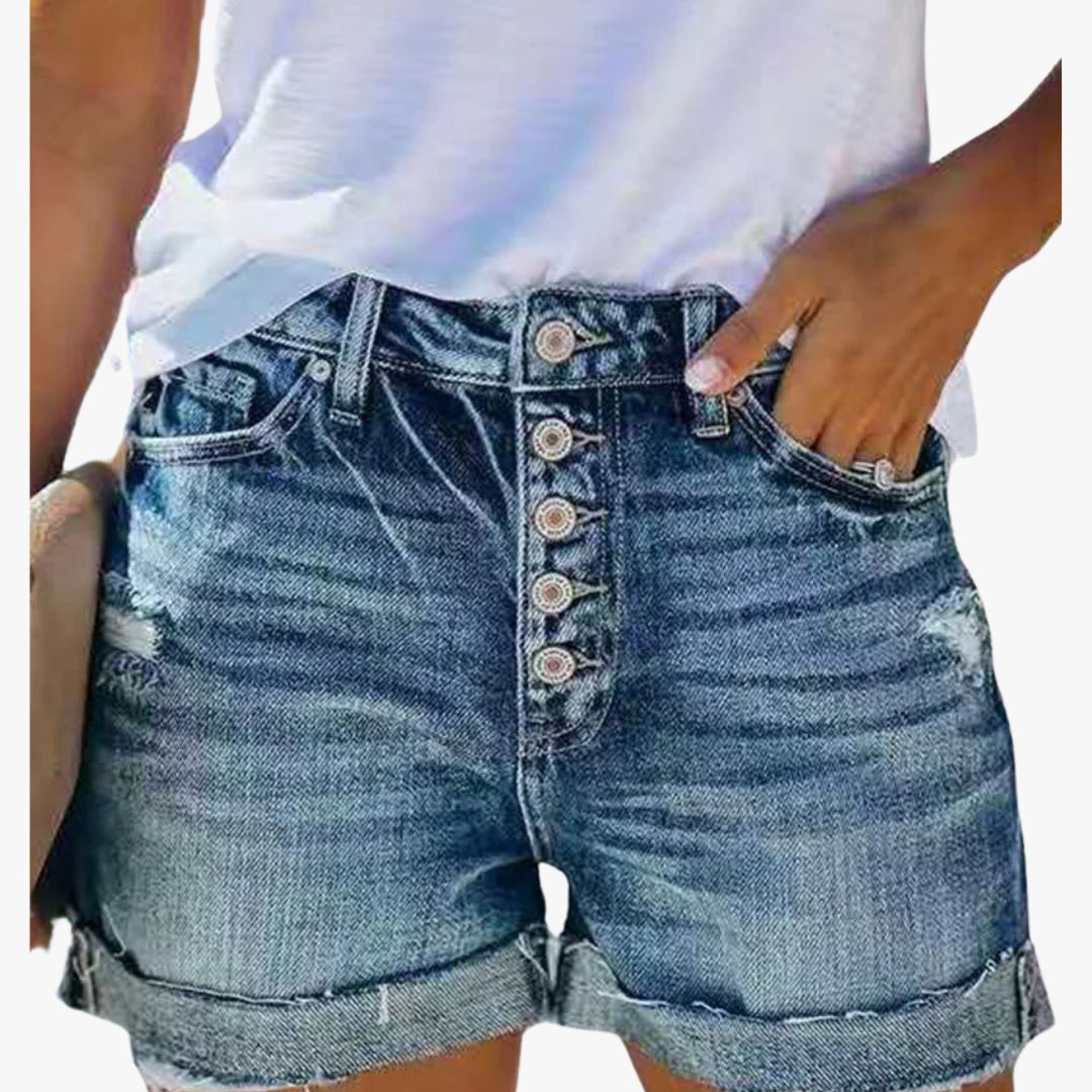 Miles & Luna Mid-rise Denim Shorts for Women