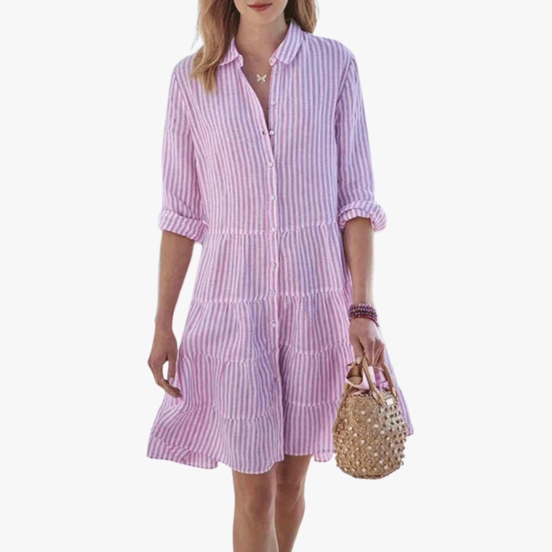 Miles & Luna Modern Flowy Midi Dress for Women