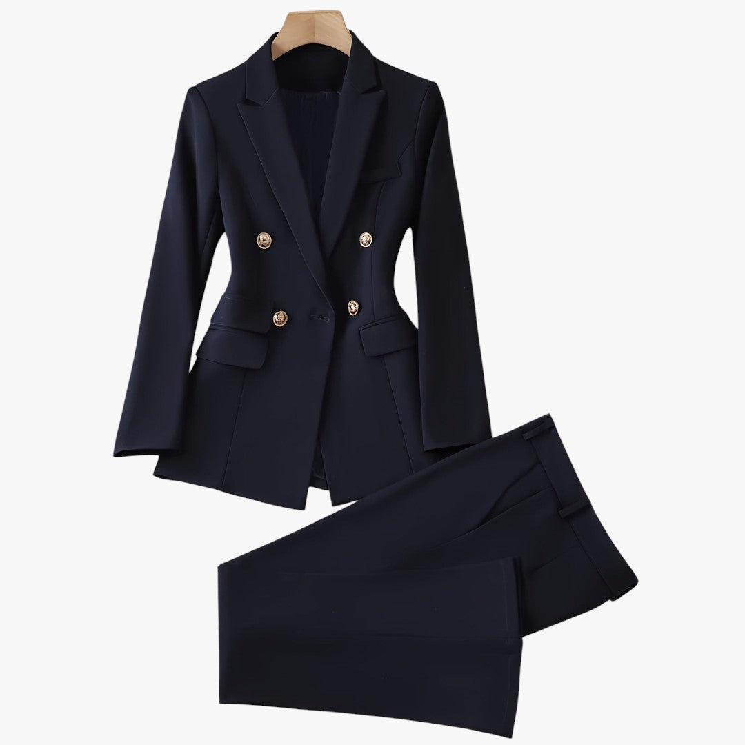 Miles & Luna Office 2-Piece Set Blazer & Pants Outfit Set for Women