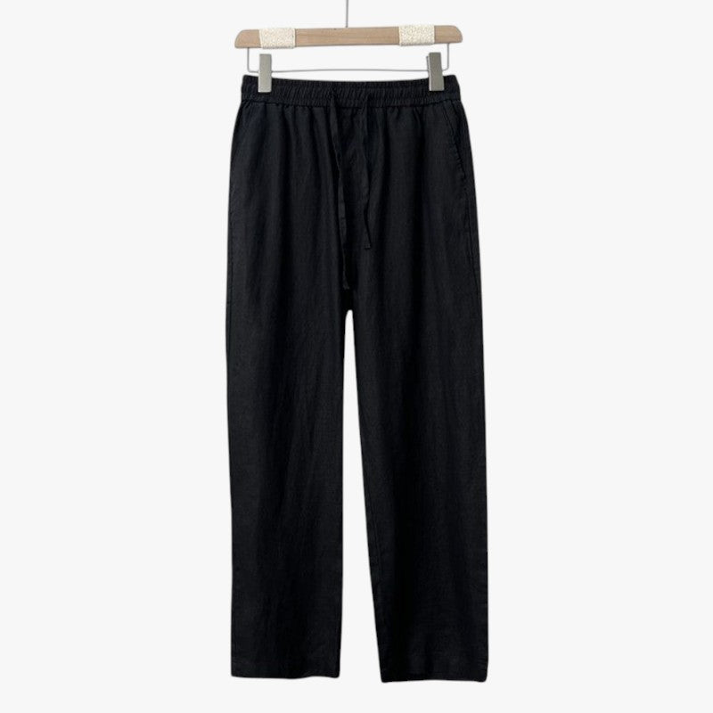 Miles & Luna Old Money Linen Trousers Loose Fit Summer Pants for Men