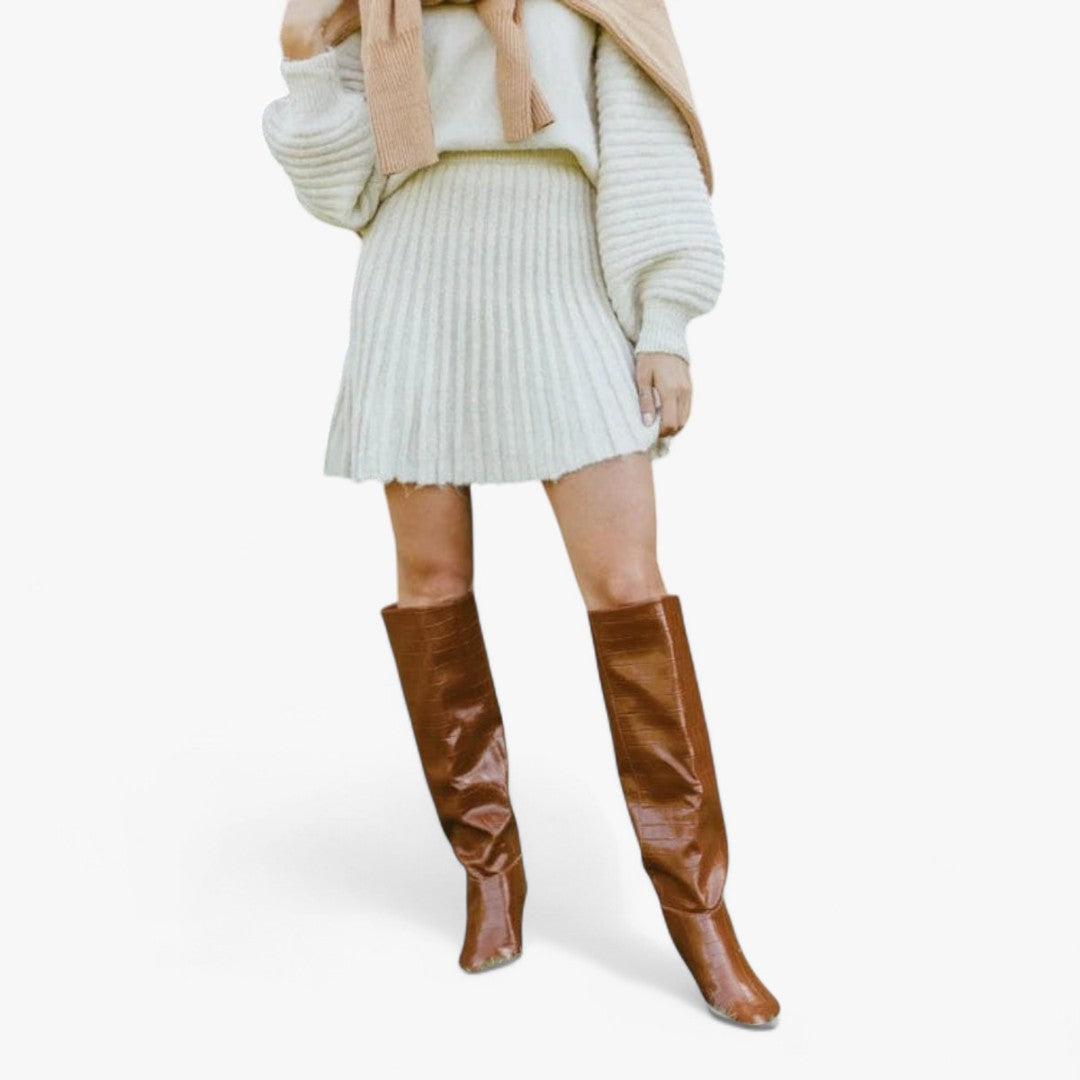 Miles & Luna Pleated 2-Piece Outfit Set Elegant Modern Style for Women
