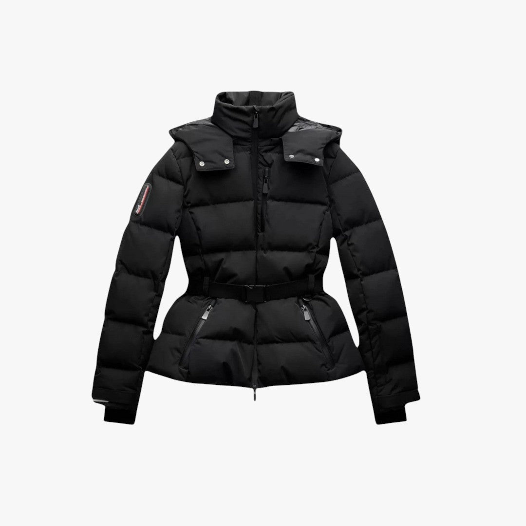 Miles & Luna Puffer Jacket Belted Water Resistant for Women