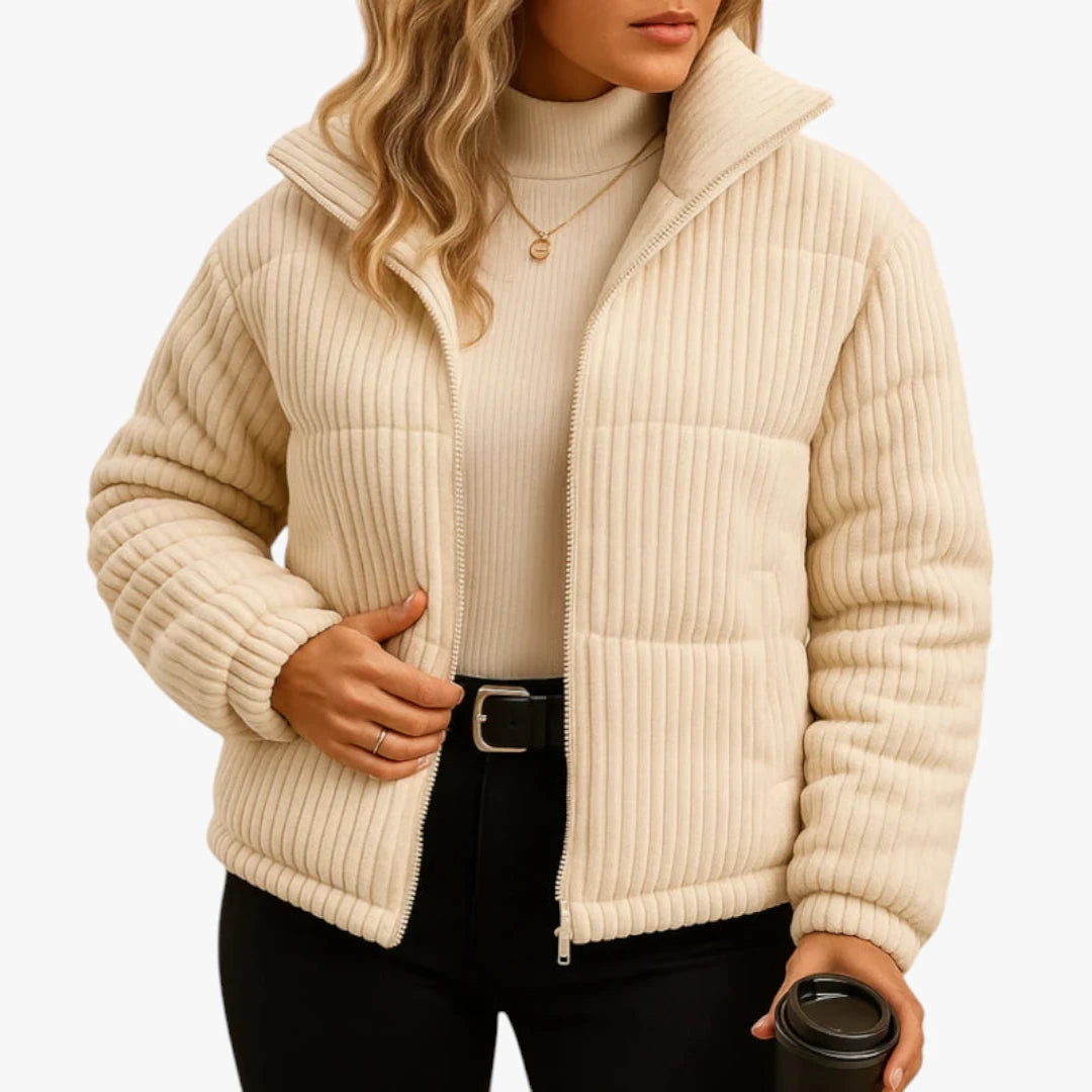 Miles & Luna Puffer Jacket - Lightweight with a Fitted Fit and Zip Closure
