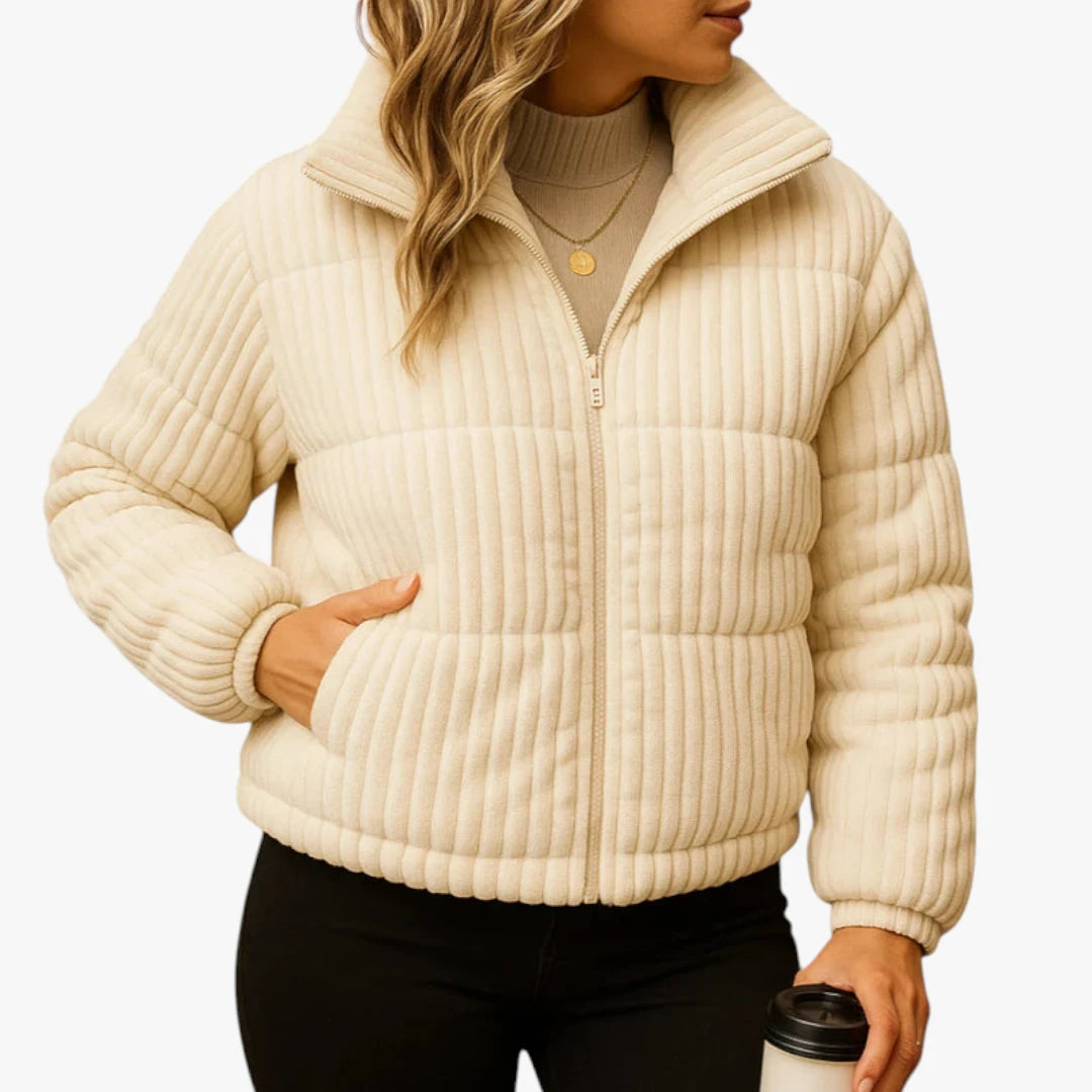Miles & Luna Puffer Jacket - Lightweight with a Fitted Fit and Zip Closure