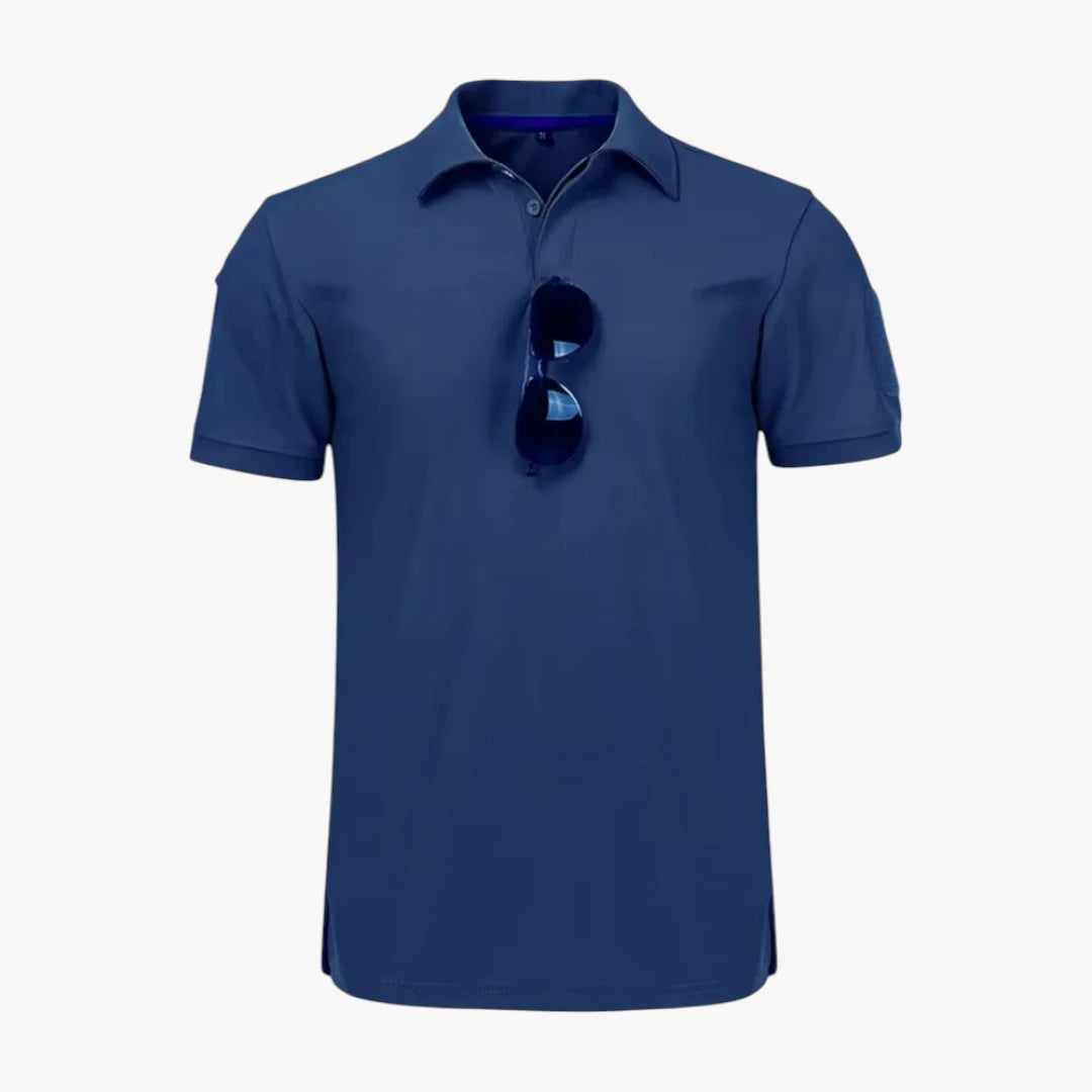 Miles & Luna Quick Dry Tactical Polo Shirt with Lapel Collar and Sporty Design for Men
