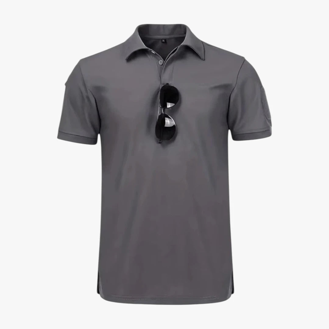 Miles & Luna Quick Dry Tactical Polo Shirt with Lapel Collar and Sporty Design for Men