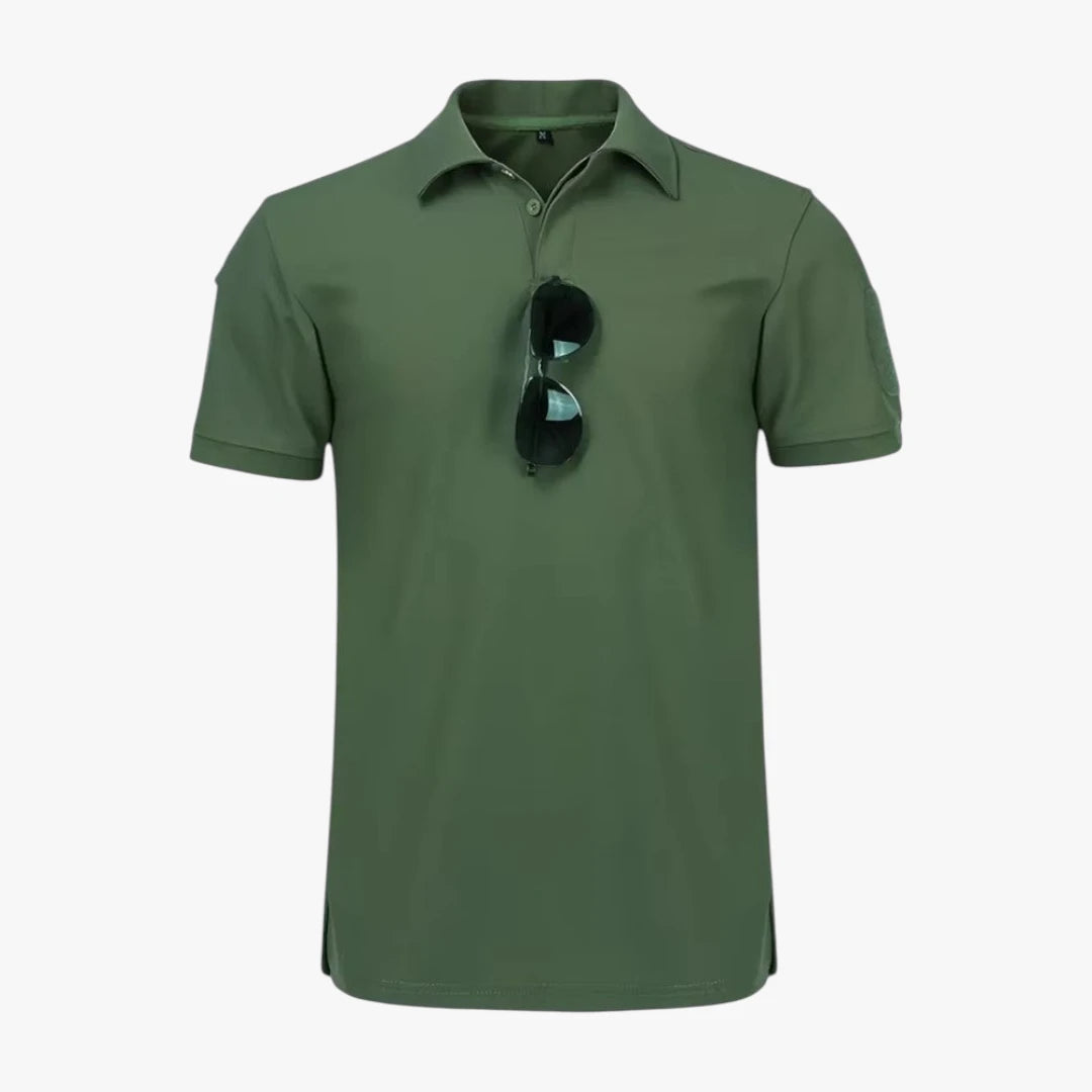 Miles & Luna Quick Dry Tactical Polo Shirt with Lapel Collar and Sporty Design for Men