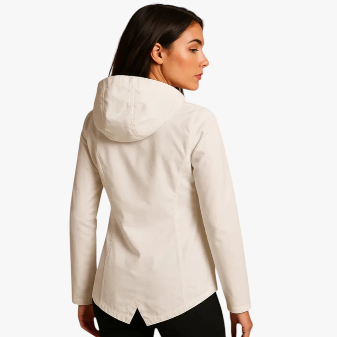 Miles & Luna Raincoat - Long water-repellent jacket with hood and zipper for optimal protection