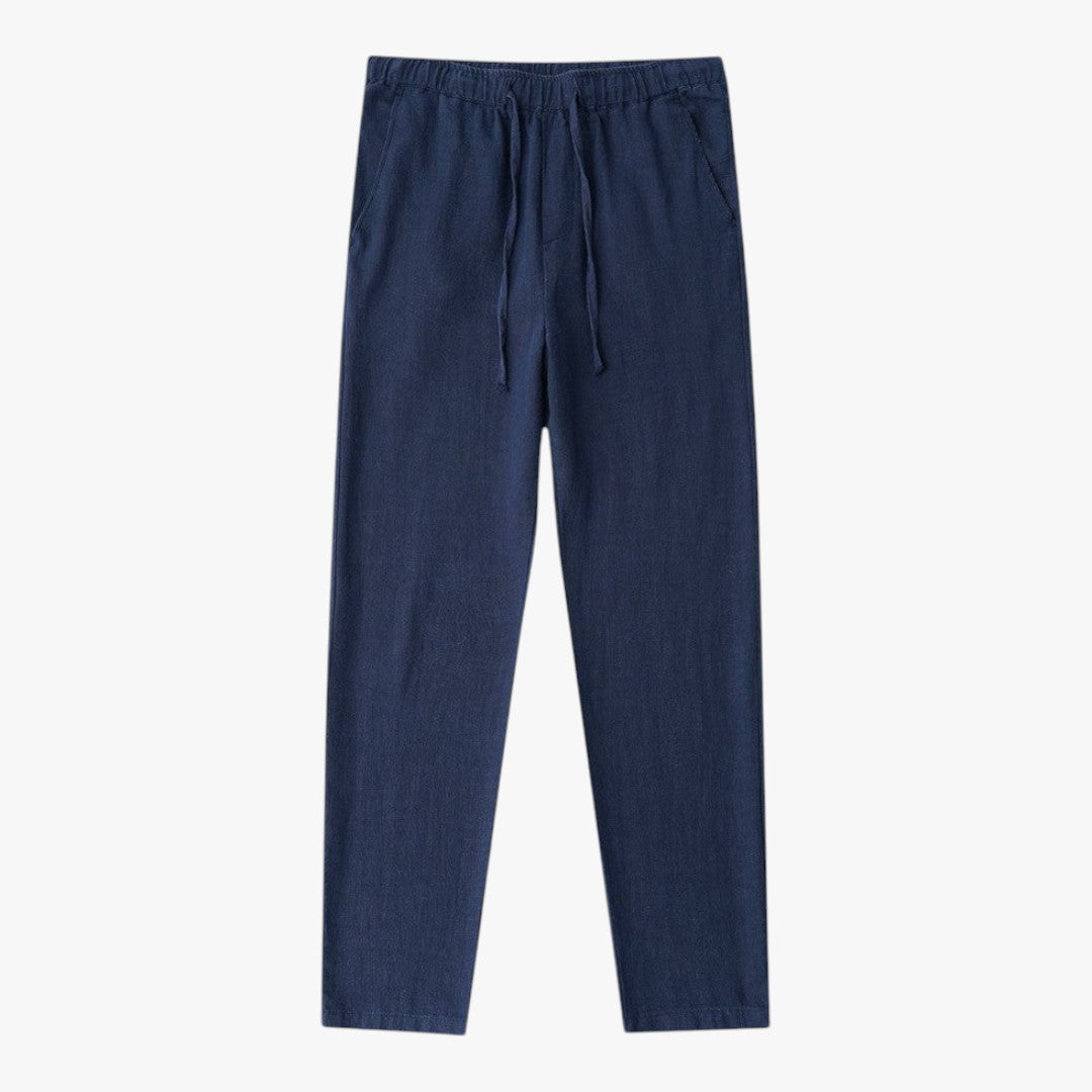 Miles & Luna Regular Fit Linen Trousers Old Money Pants for Men